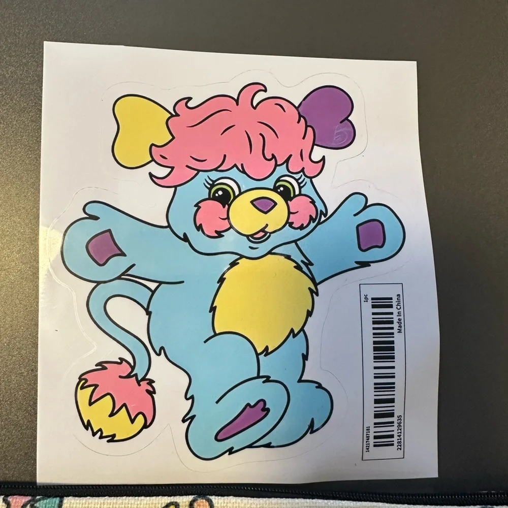 Popples cosmetic bag and sticker‎ new 80’s Retro